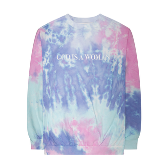 ARIANA GRANDE GOD IS A WOMAN TIE DYE CREWNECK