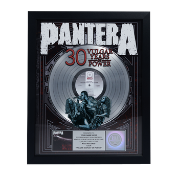 Vulgar Display of Power 30th Anniversary Personalized Platinum Plaque