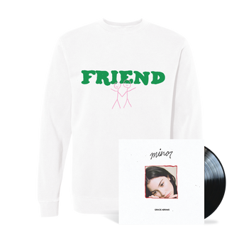 Friend Crewneck (Blue) + Vinyl Bundle